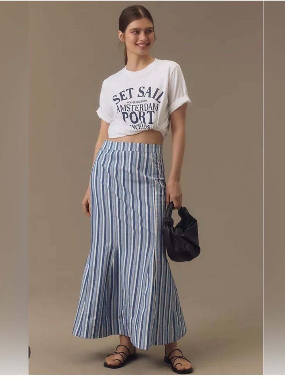 Anthropologie Striped Maxi Skirt Sz. S